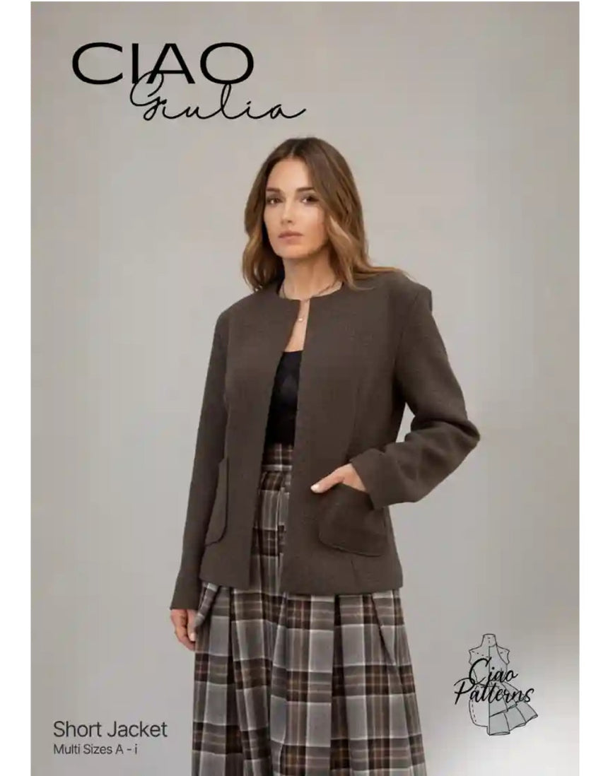 Giulia Short Jacket Paper Sewing Pattern, Ciao Patterns
