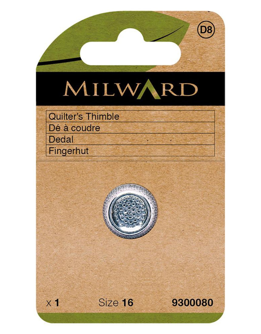 Milward Green Quilter's Premium Thimble, Size Medium