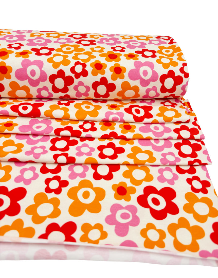 Candy Bloom Cotton Jersey Fabric