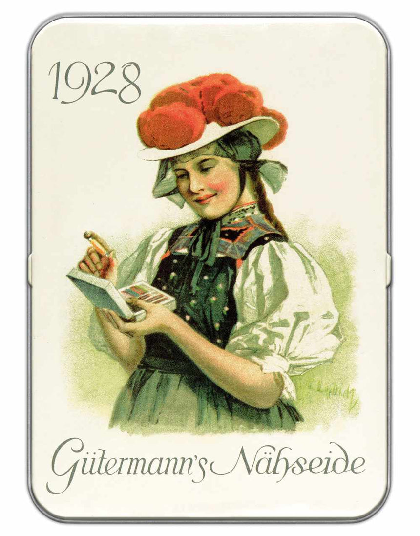 Gutermann Thread Storage Tin ‘1928’ Nostalgic Edition, Sew-All Bright Shades