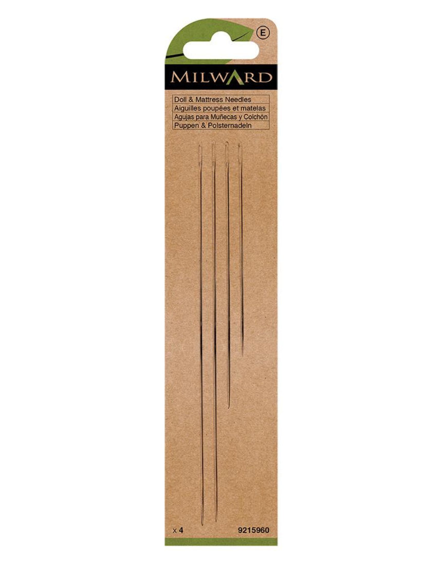 Milward Green Doll & Mattress Large Eye Hand Sewing Needles