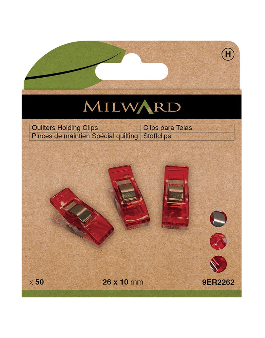 Milward Green Quilt Clips: Small: 50 Pieces
