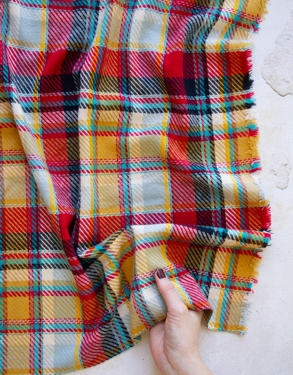Royal Plaid Berry Pie Highlands Flannel Double Brushed Cotton Fabric