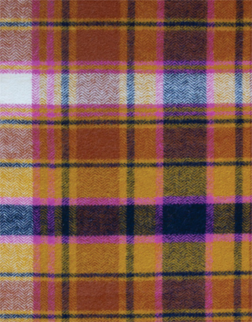 Chevron Plaid Toffee Highlands Flannel Double Brushed Cotton Fabric