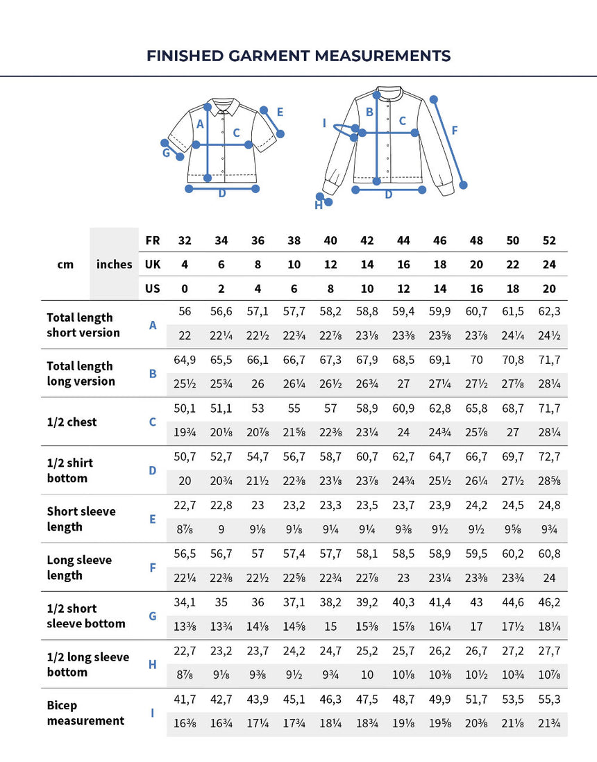 Amsterdam Women's Shirt Paper Sewing Pattern, Ikatee