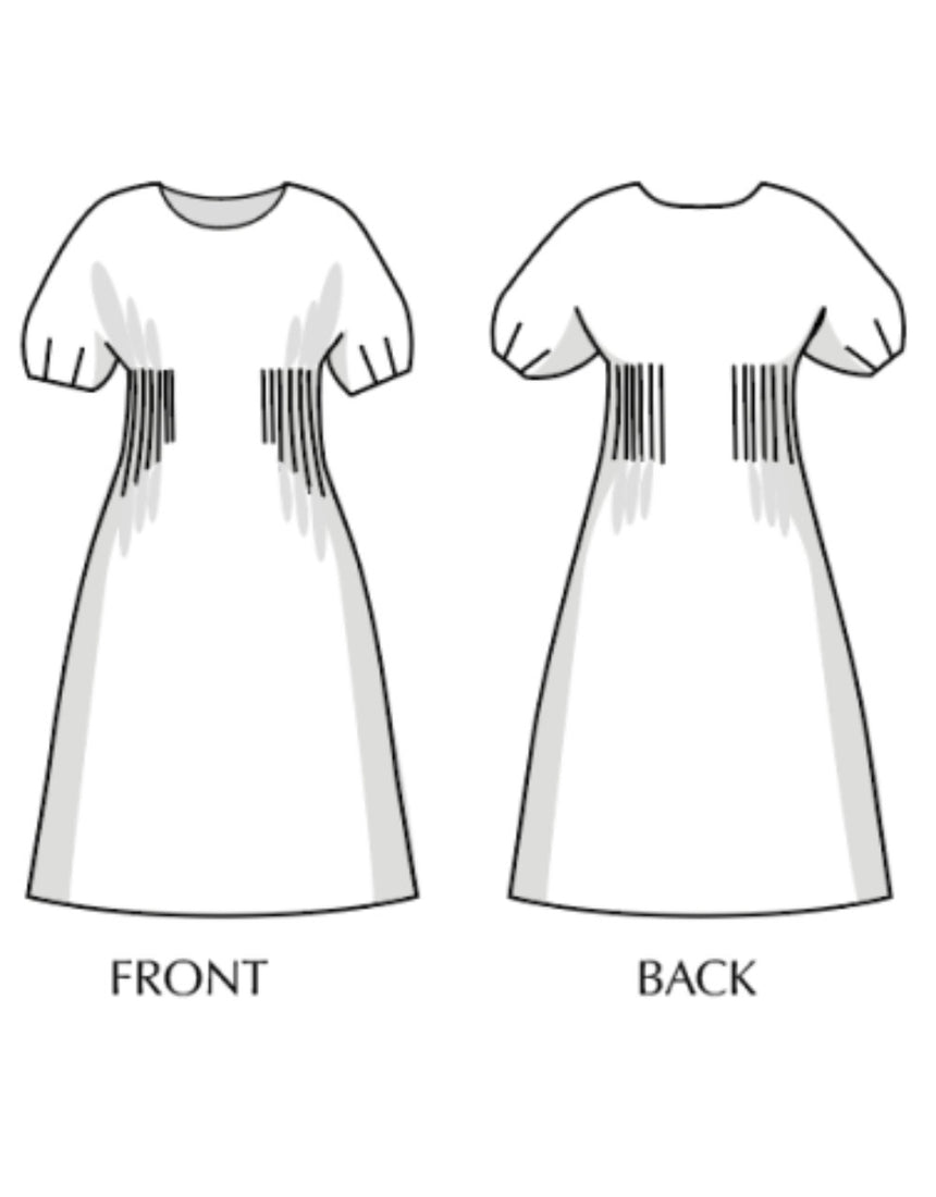 Arya Pleat Dress Paper Sewing Pattern, Sew Different
