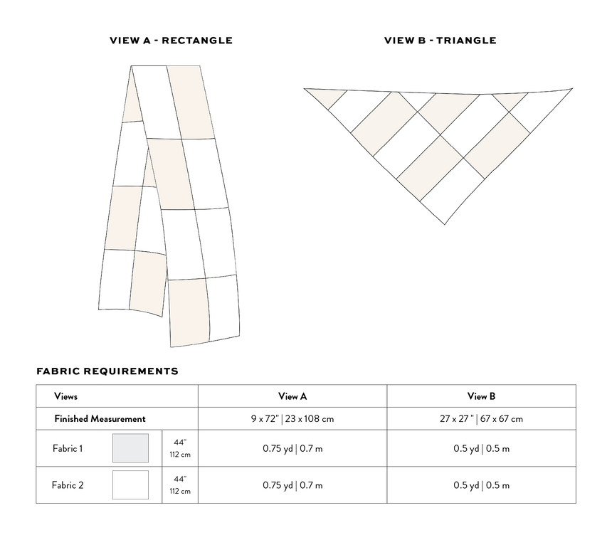 Butter & Sugar Quilt Scarves PDF Immediate Download Sewing Pattern, Matchy Matchy Sewing Club