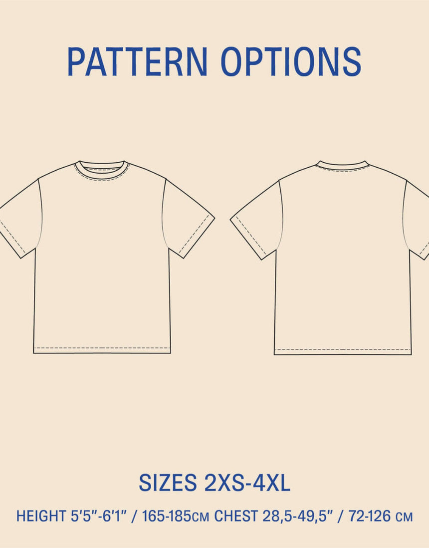 Big T-Shirt, Unisex Sewing Pattern, Wardrobe by Me