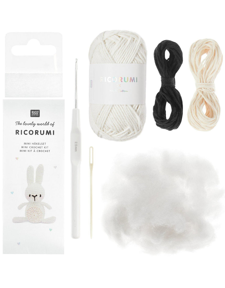 Mini Easy Crochet Bunny Kit, Ricorumi