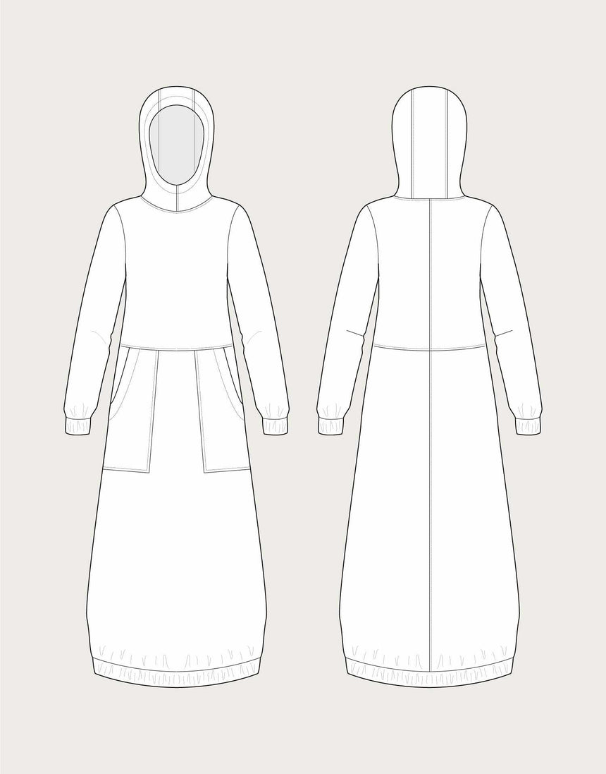 Hoodie Dress Sewing Pattern, The Assembly Line