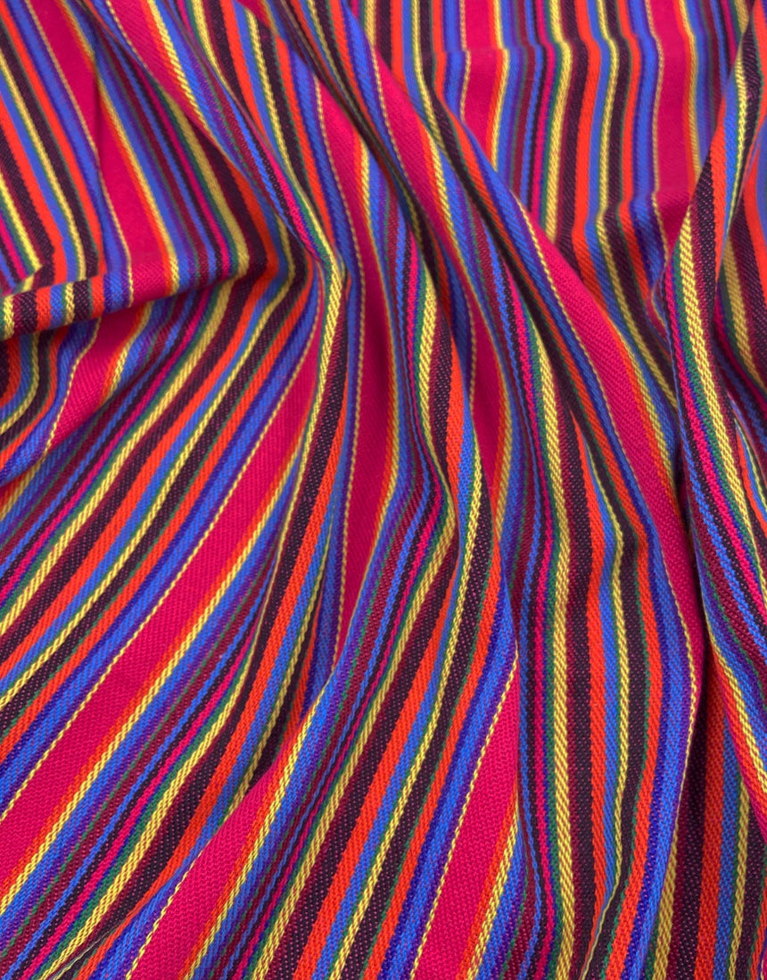 Flamingo Fiesta Stripe Recycled Jacquard Fabric
