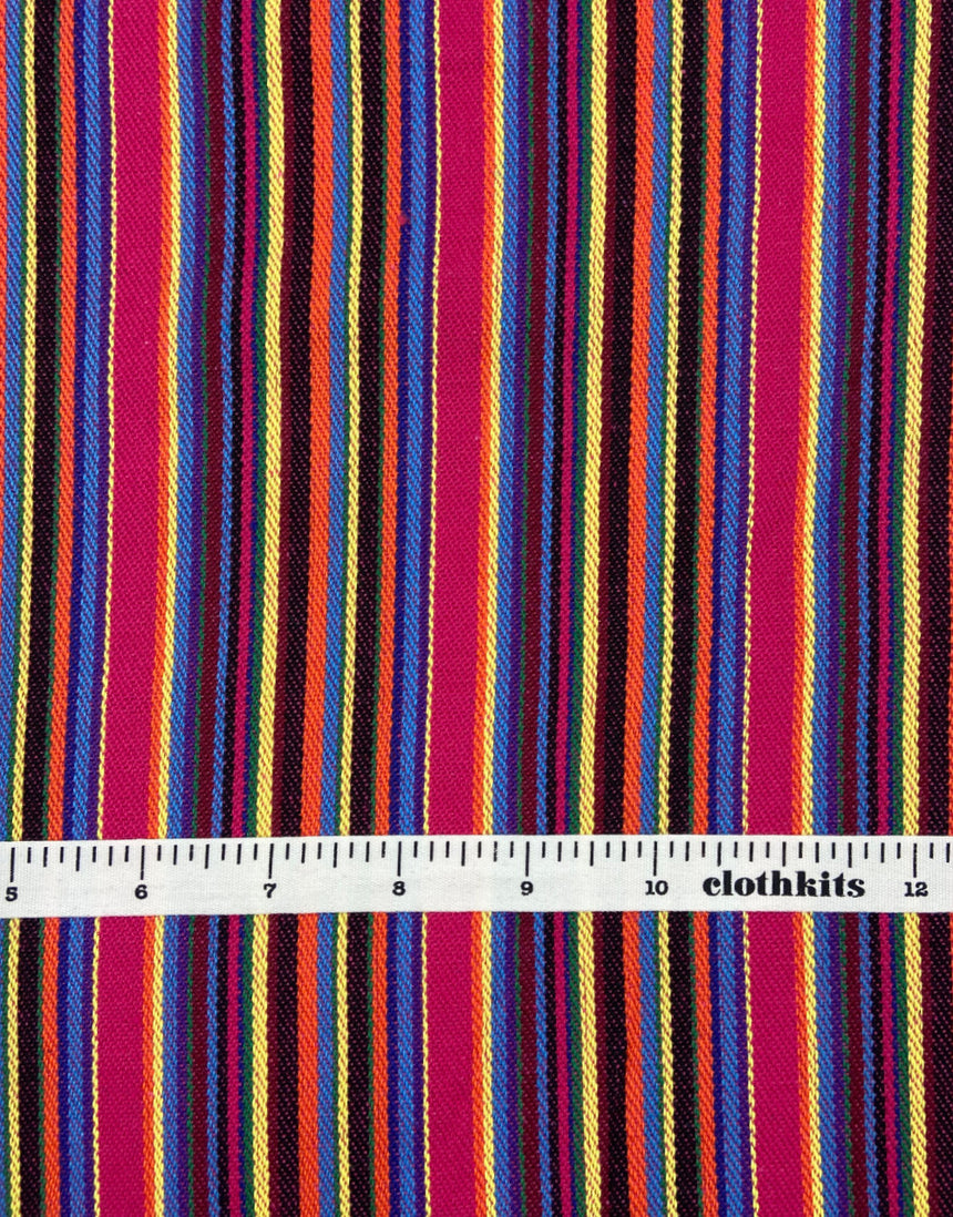 Flamingo Fiesta Stripe Recycled Jacquard Fabric