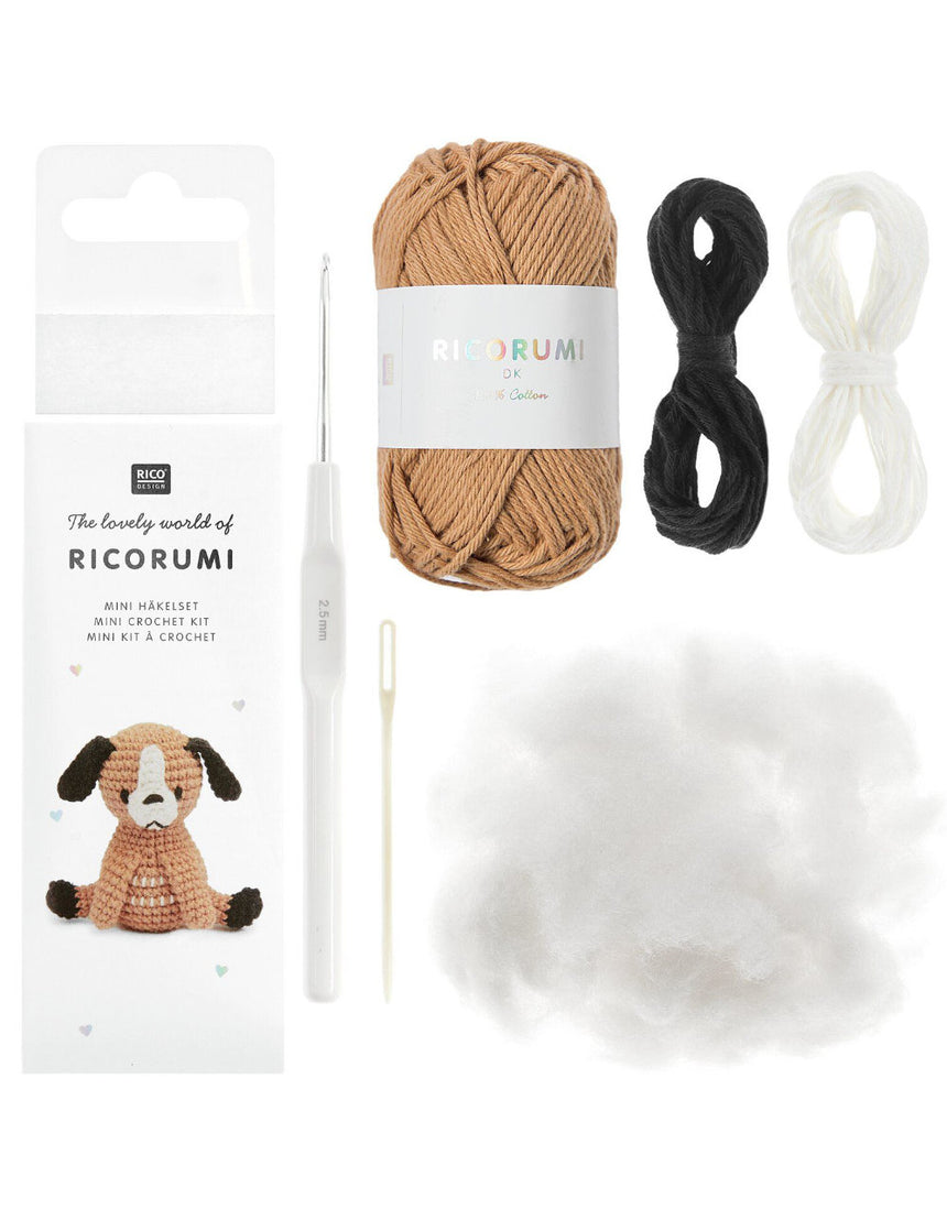 Mini Easy Crochet Dog Kit, Ricorumi