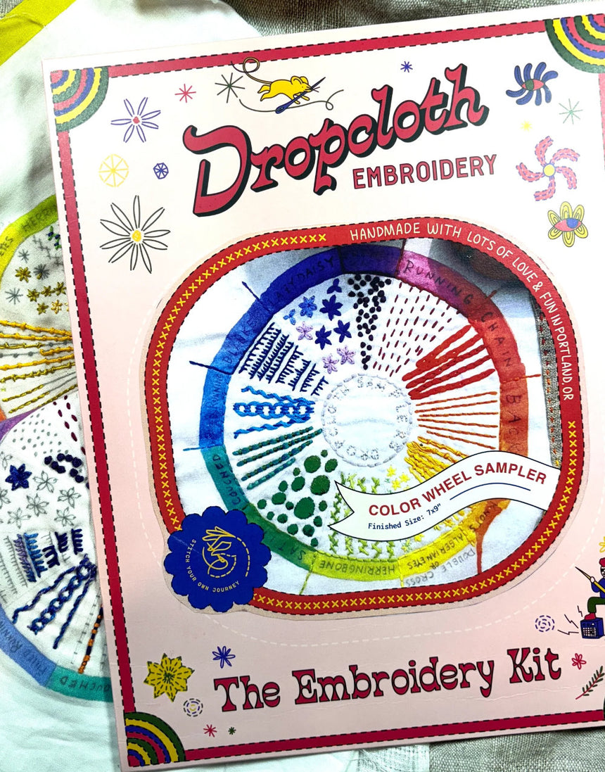 Colour Wheel Embroidery Sampler Kit by Dropcloth