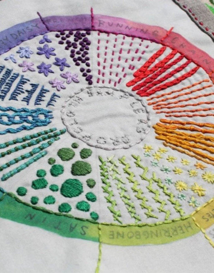 Colour Wheel Embroidery Sampler Kit by Dropcloth