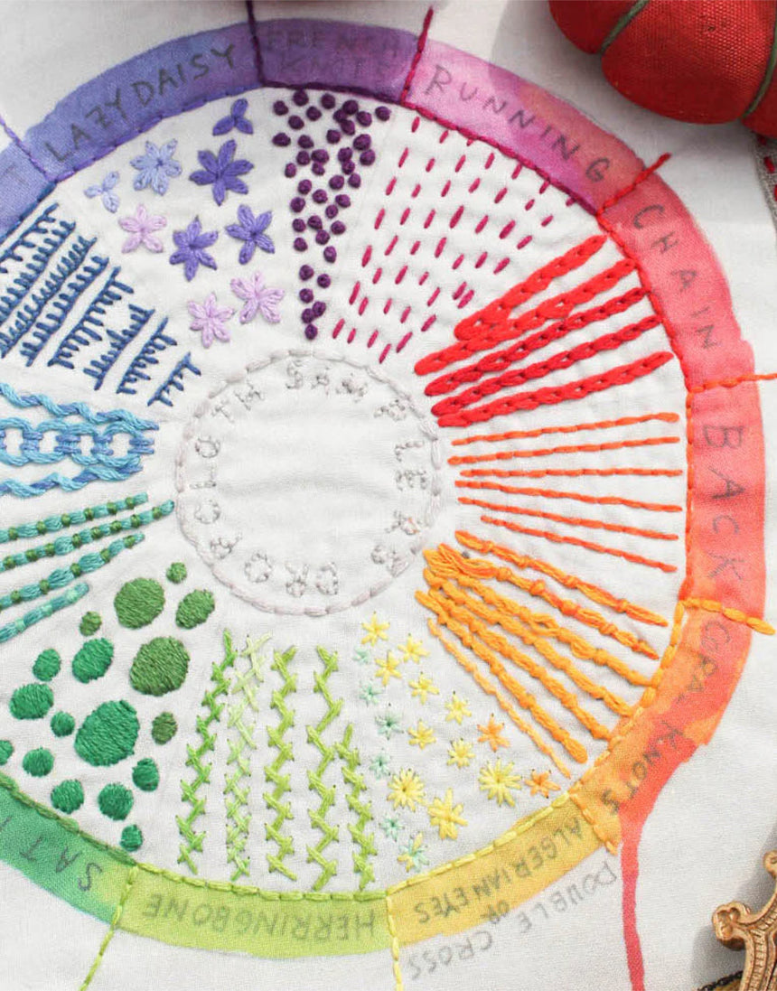 Colour Wheel Embroidery Sampler Kit by Dropcloth