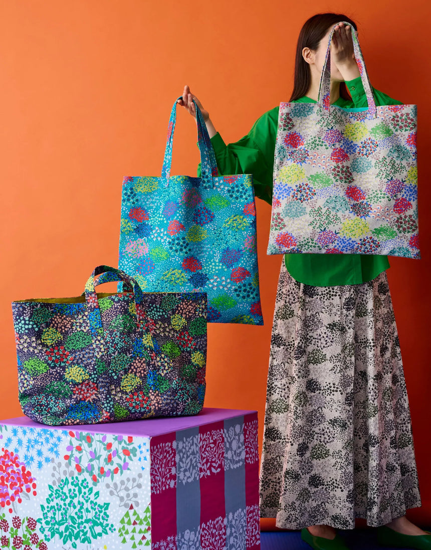 Navy Sketch Japanese Cotton Linen Fabric, Echino