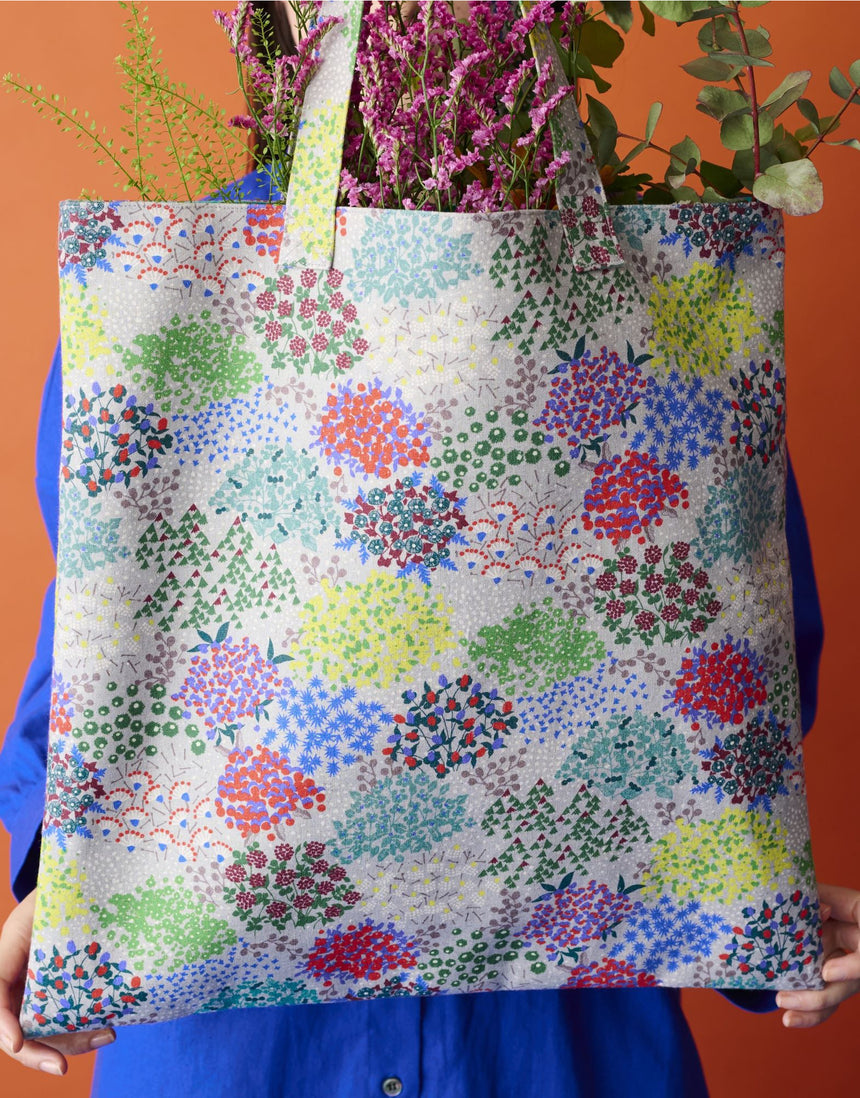 Grey Sketch Japanese Cotton Linen Fabric, Echino