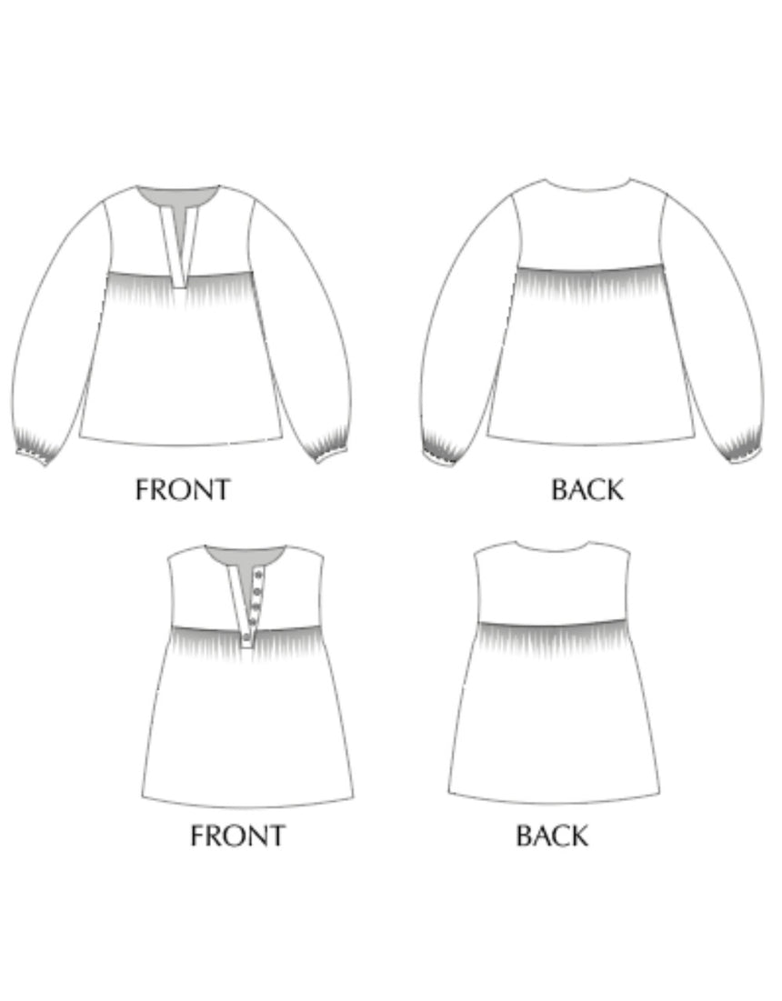 Felis Blouse Paper Sewing Pattern, Sew Different