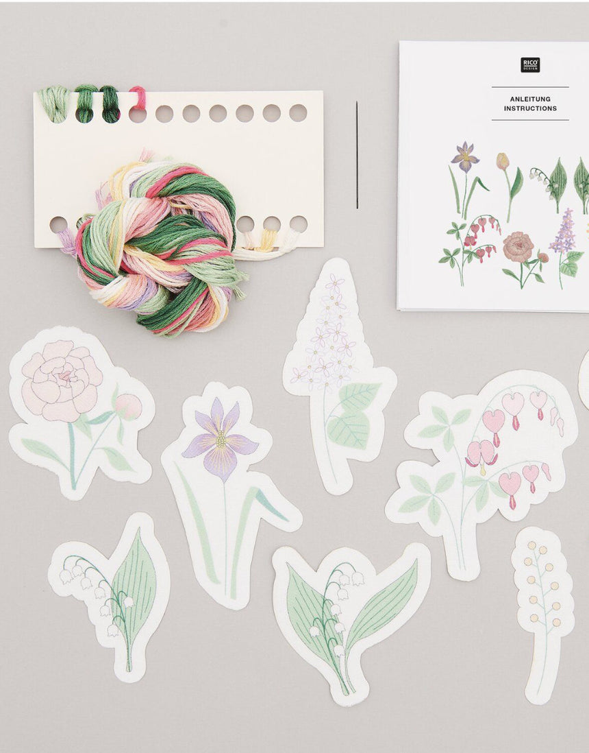Flowers XL Stick and Stitch Embroidery Kit, Rico Design