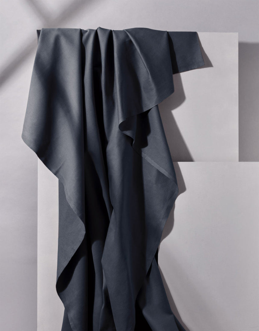 Deep Charcoal Cotton Gabardine Twill Fabric, Atelier Brunette