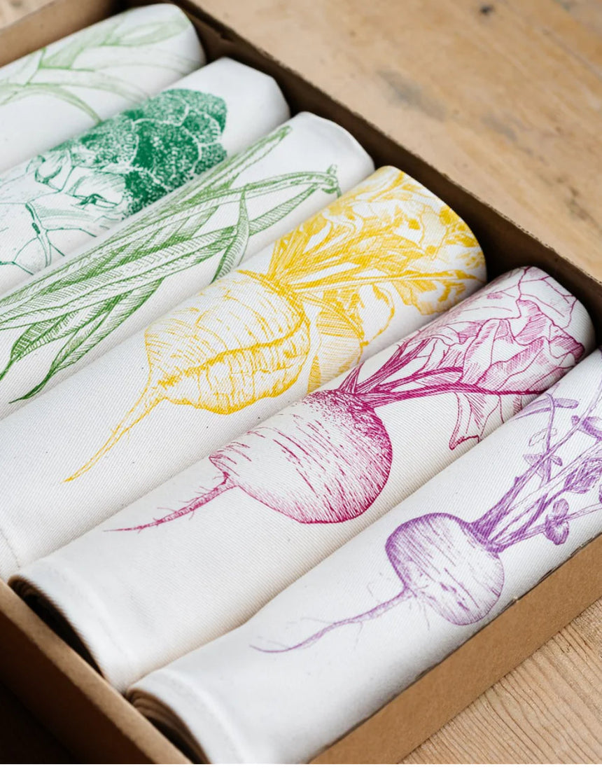 Garden Veg Napkins set of 6 by Lottie Day