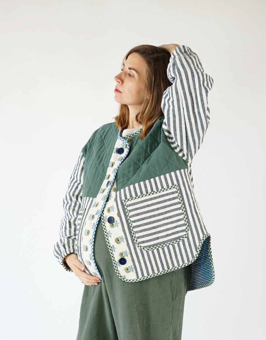 Homebody Quilted Jacket PDF Immediate Download Sewing Pattern, Matchy Matchy Sewing Club