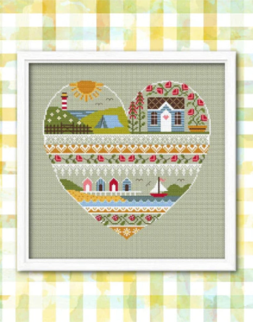 Summer Heart of the Seasons Cross Stitch Kit, Little Dove Designs