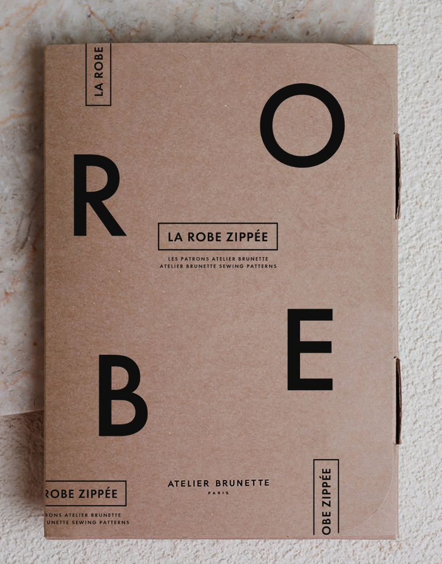 La Robe Zippée dress Paper Sewing Pattern, Atelier Brunette