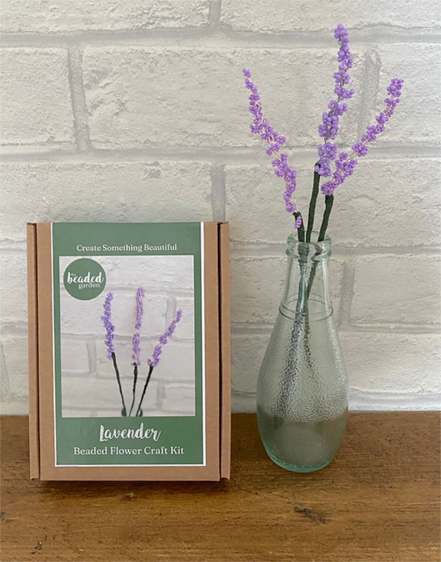 Lavender Beaded Flower Craft Kit, The Beaded Garden