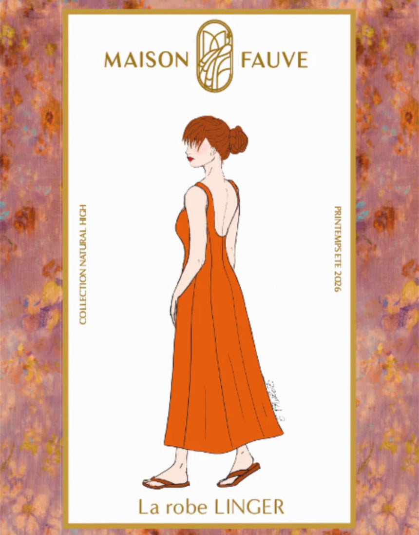 Linger Dress Paper Sewing Pattern, Maison Fauve