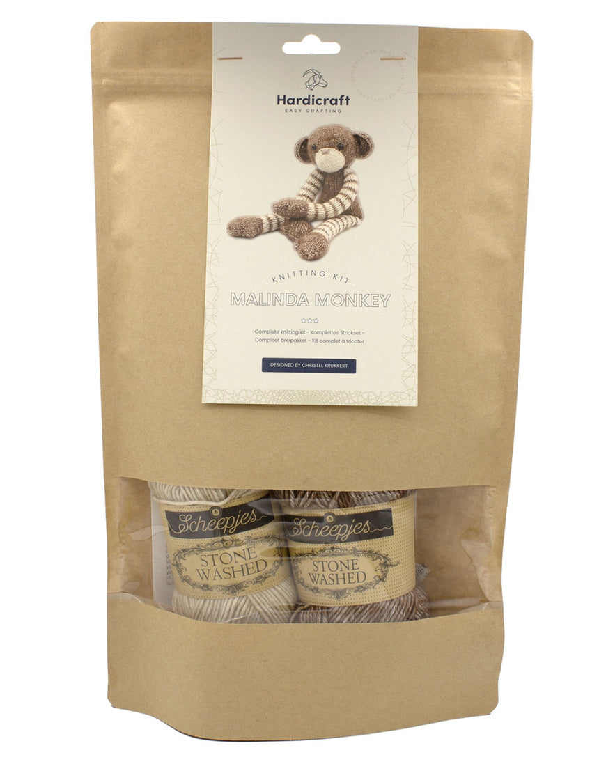 Malinda the Monkey Knitting Kit, Hardicraft