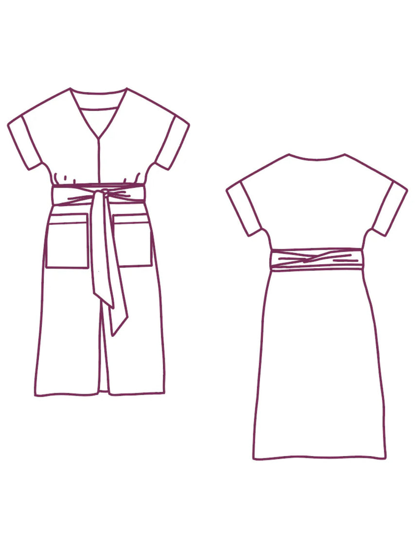 Martha Dress Paper Sewing Pattern, Atelier Jupe