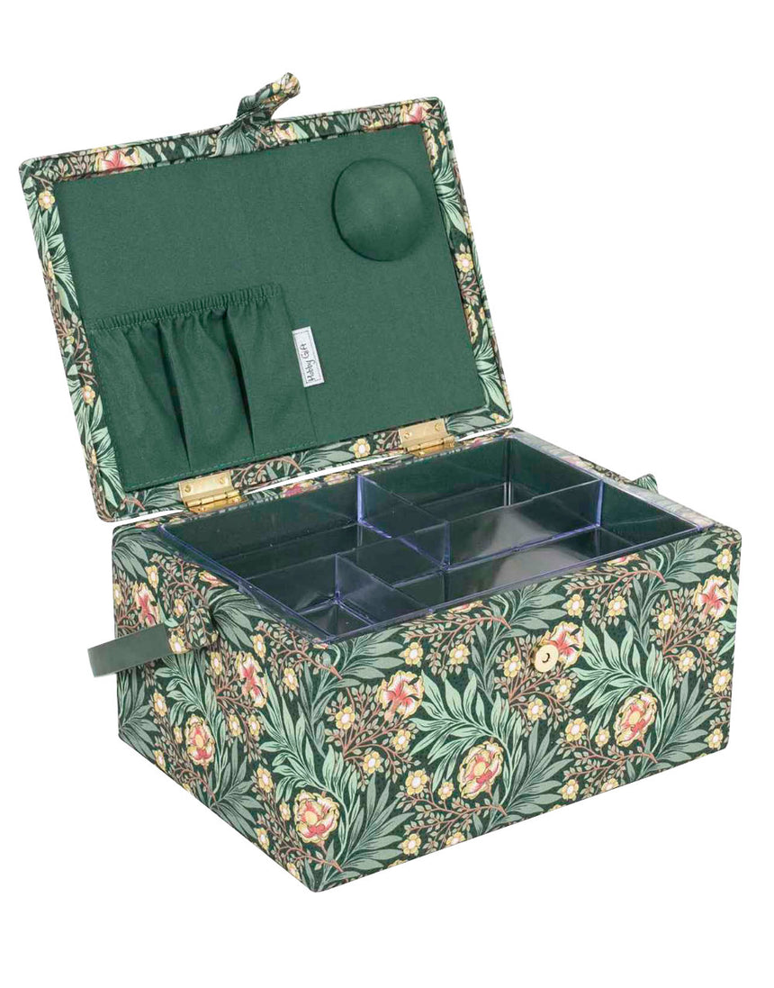 Morris Green Medium Sized Sewing Box, Hobby Gift
