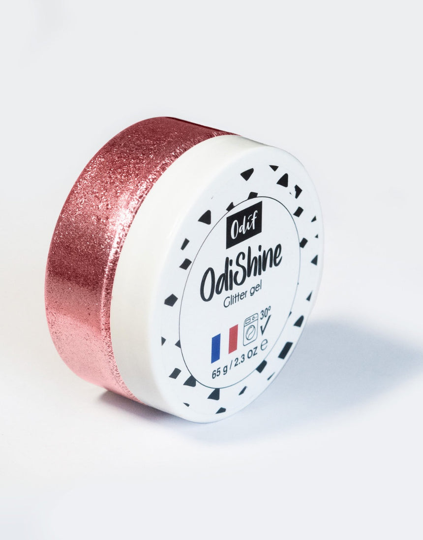Odif OdiShine Fabric Paint Glitter Gel, Pink Agate
