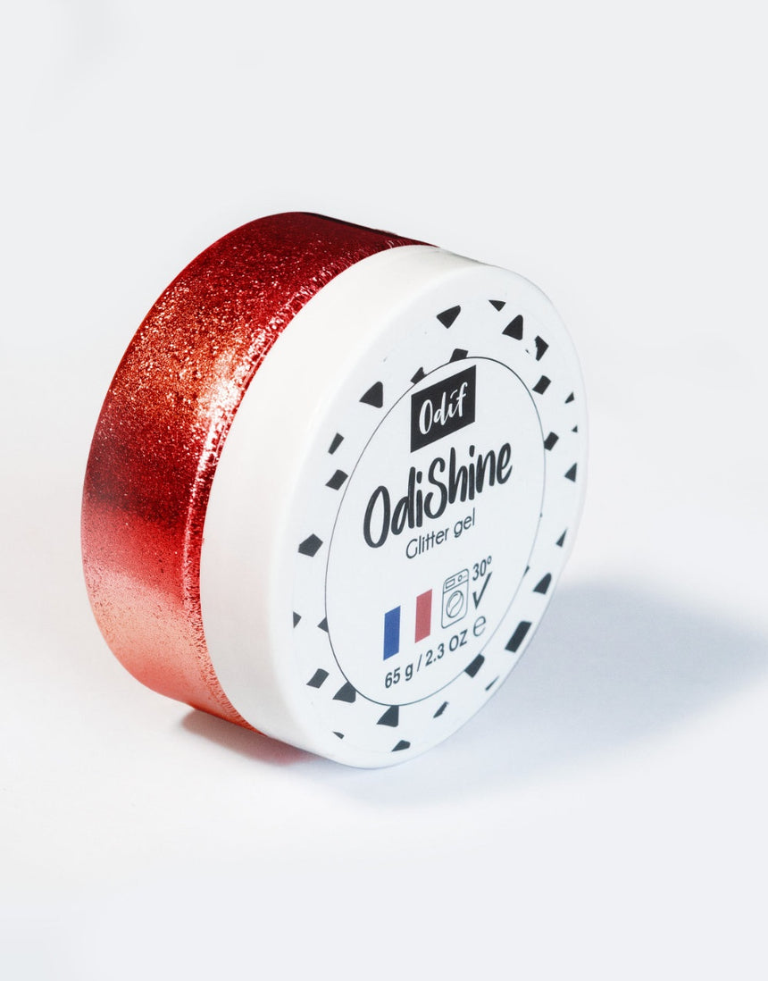 Odif OdiShine Fabric Paint Glitter Gel, Ruby