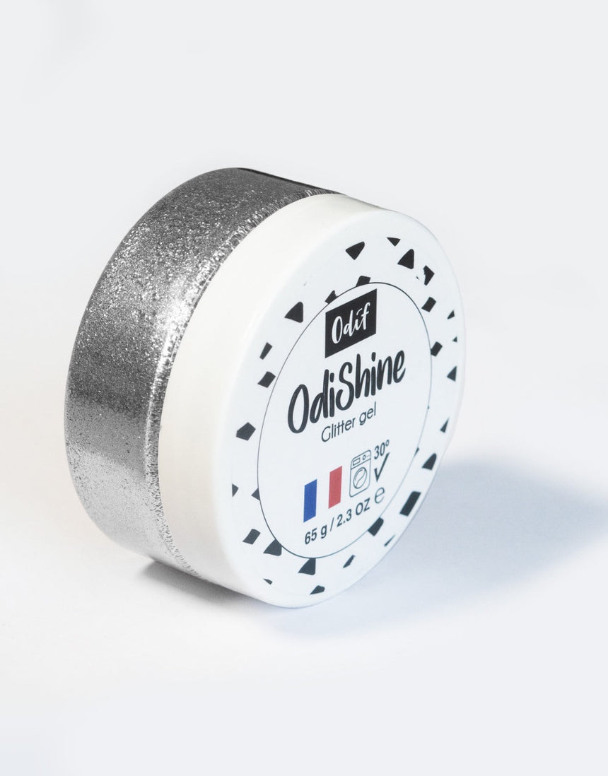 Odif OdiShine Fabric Paint Glitter Gel, Silver