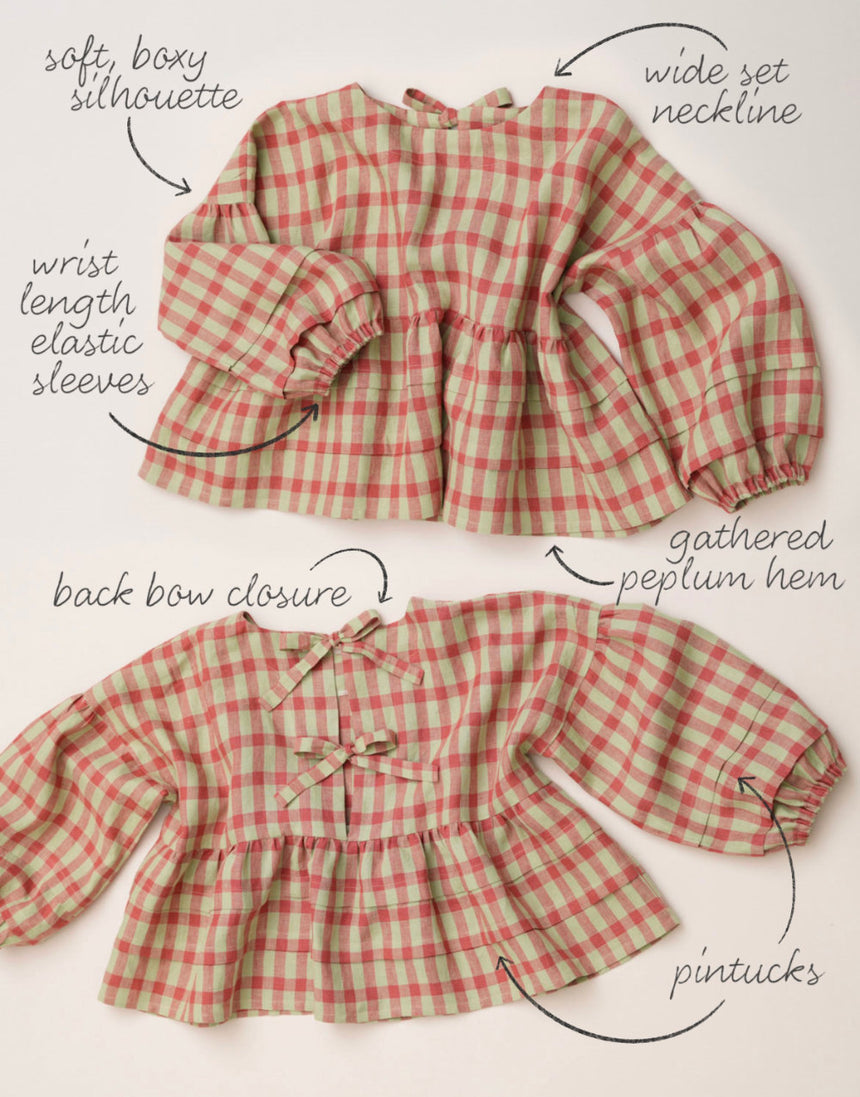 Pintuck Poet Blouse PDF Immediate Download Sewing Pattern, Matchy Matchy Sewing Club