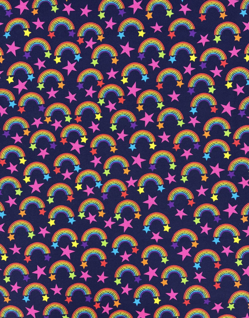 Rainbow Wishes French Terry Fabric