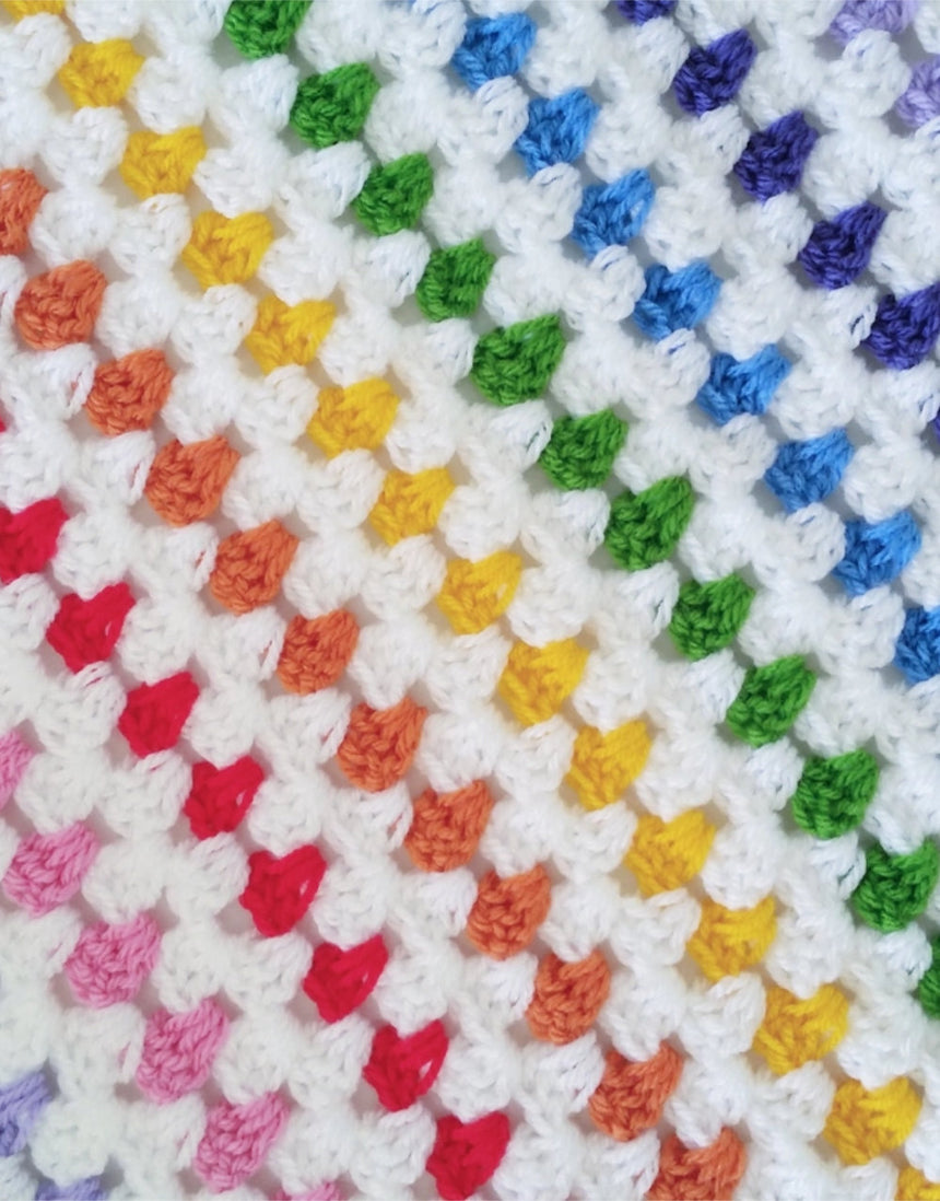 Rainbow Baby Blanket Crochet Kit, The Pigeon's Nest