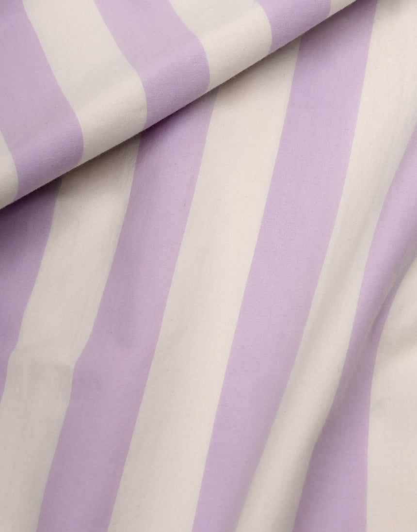 Jelly Purple Stripes Cotton Poplin Fabric, Atelier Brunette