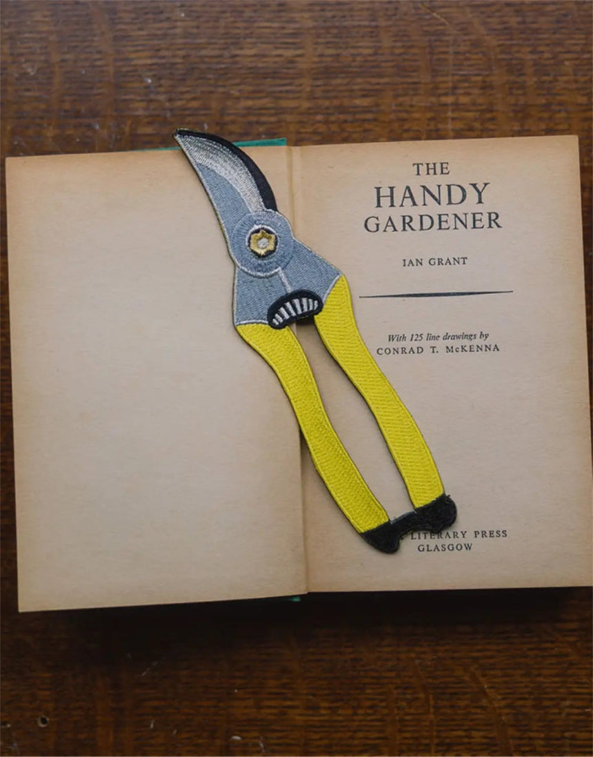 Secateurs Embroidered Bookmark, Petra Boase