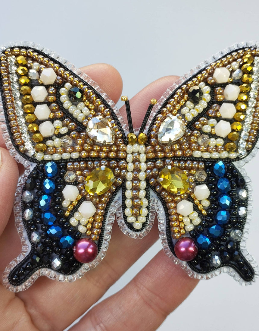 Swallowtail Butterfly Beaded Embroidery Brooch/Hanging Decoration Kit