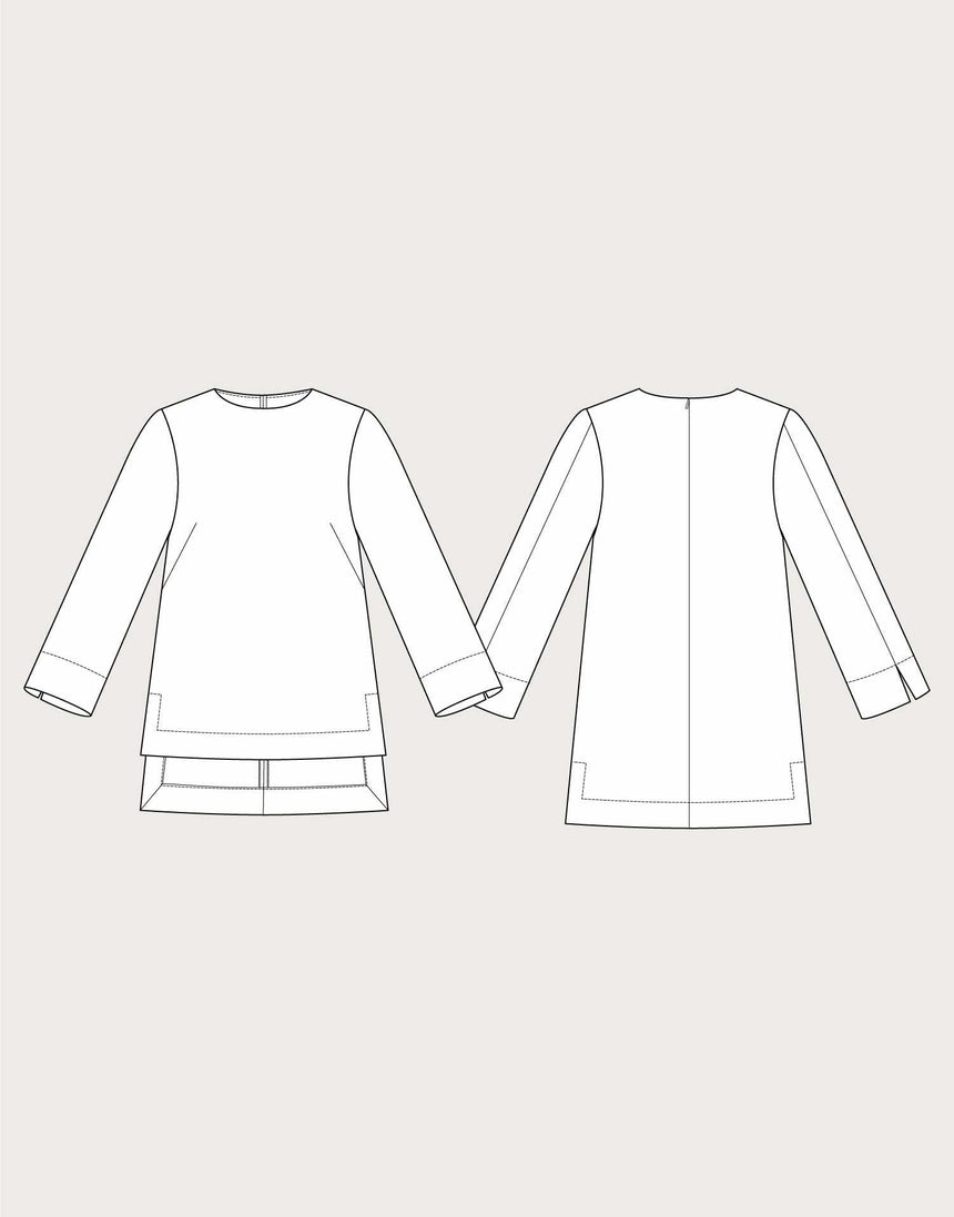 Long Sleeve Tunic Sewing Pattern, The Assembly Line