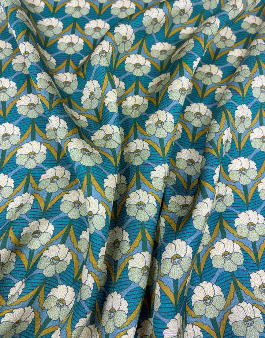 Liberty Fabrics Bickington Satin Viscose, Chevron A