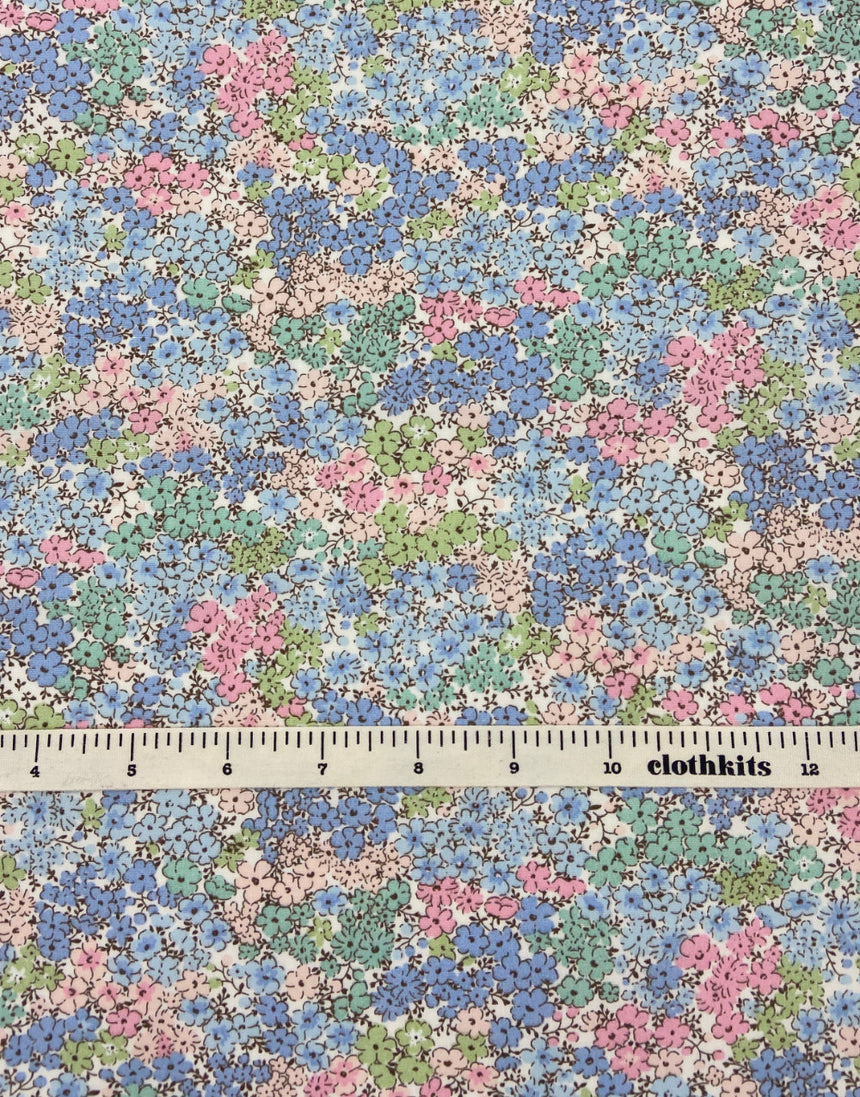 Pastel Meadow Ditsy Cotton Poplin Fabric