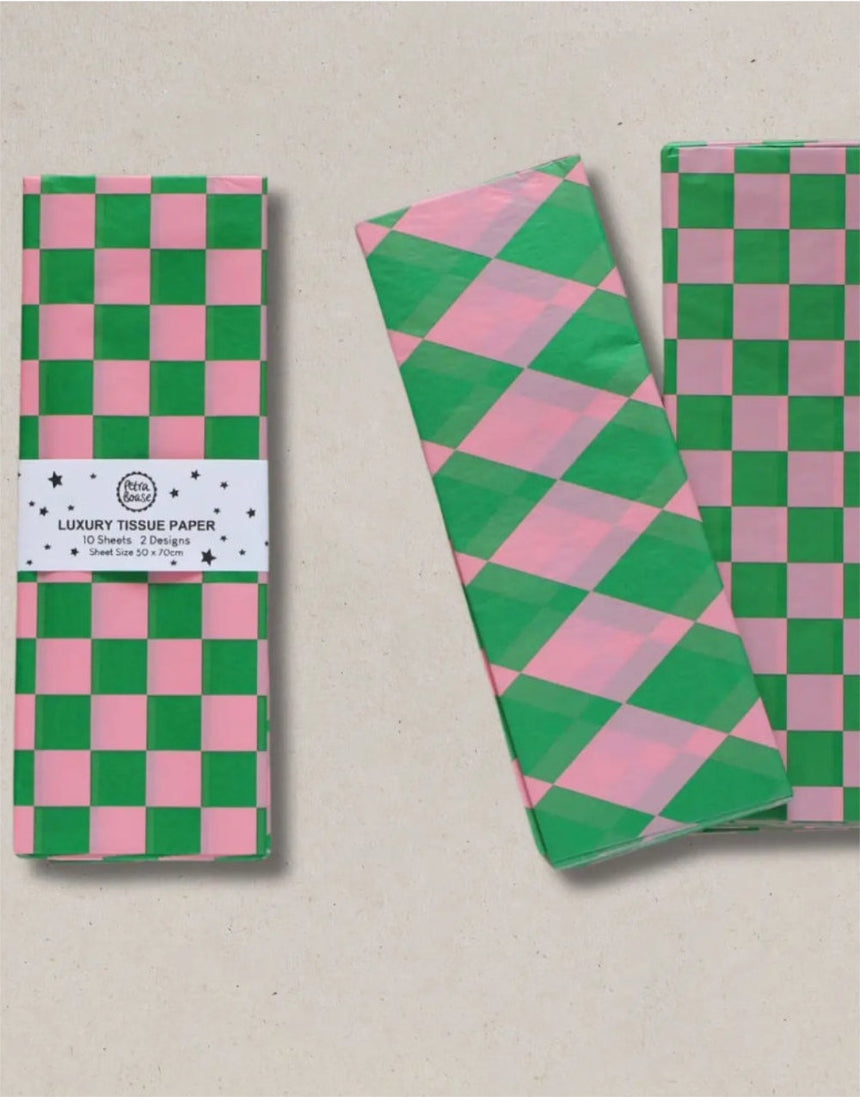 Luxury Tissue Paper, Petra Boase, Green & Pink