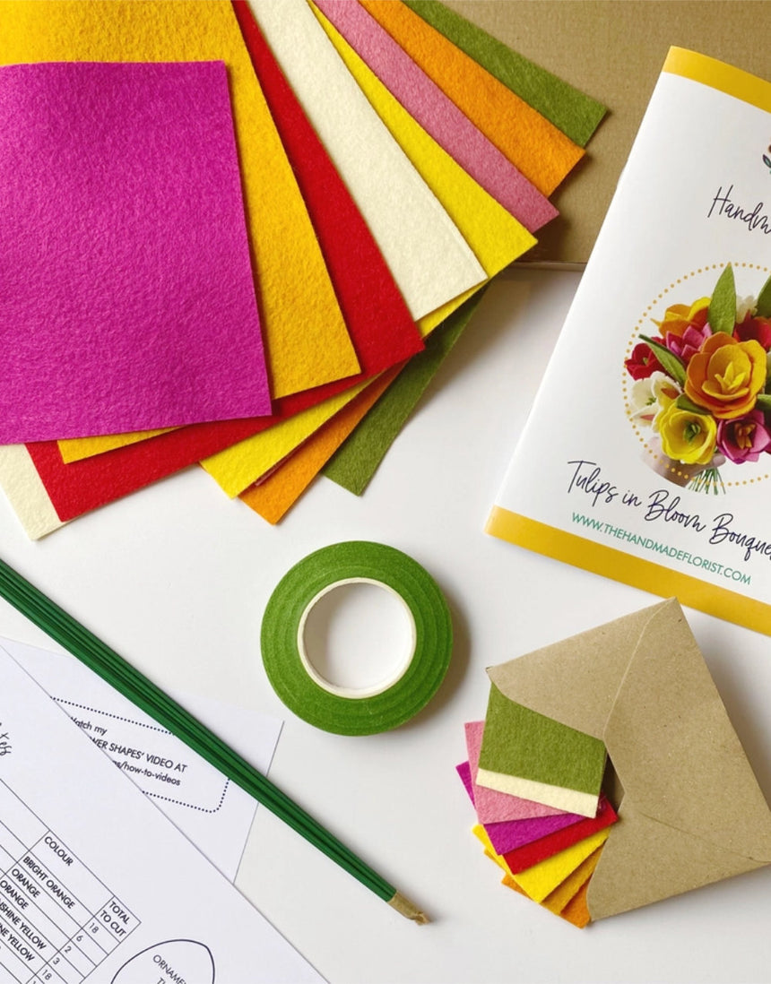 Tulips in Bloom Felt Flower Craft Kit, The Handmade Florist