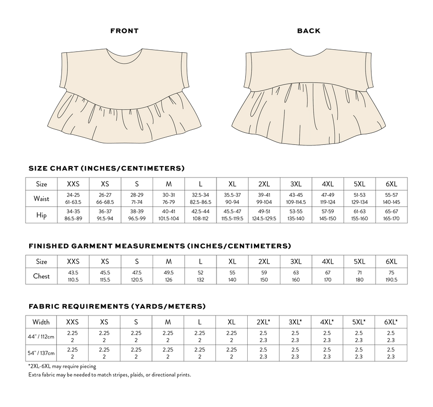 Wave Float Top PDF Immediate Download Sewing Pattern, Matchy Matchy Sewing Club