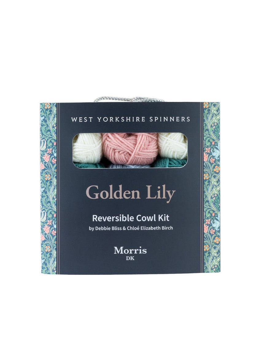 Golden Lily Reversible Cowl Yarn & Pattern Knitting Kit, West Yorkshire Spinners